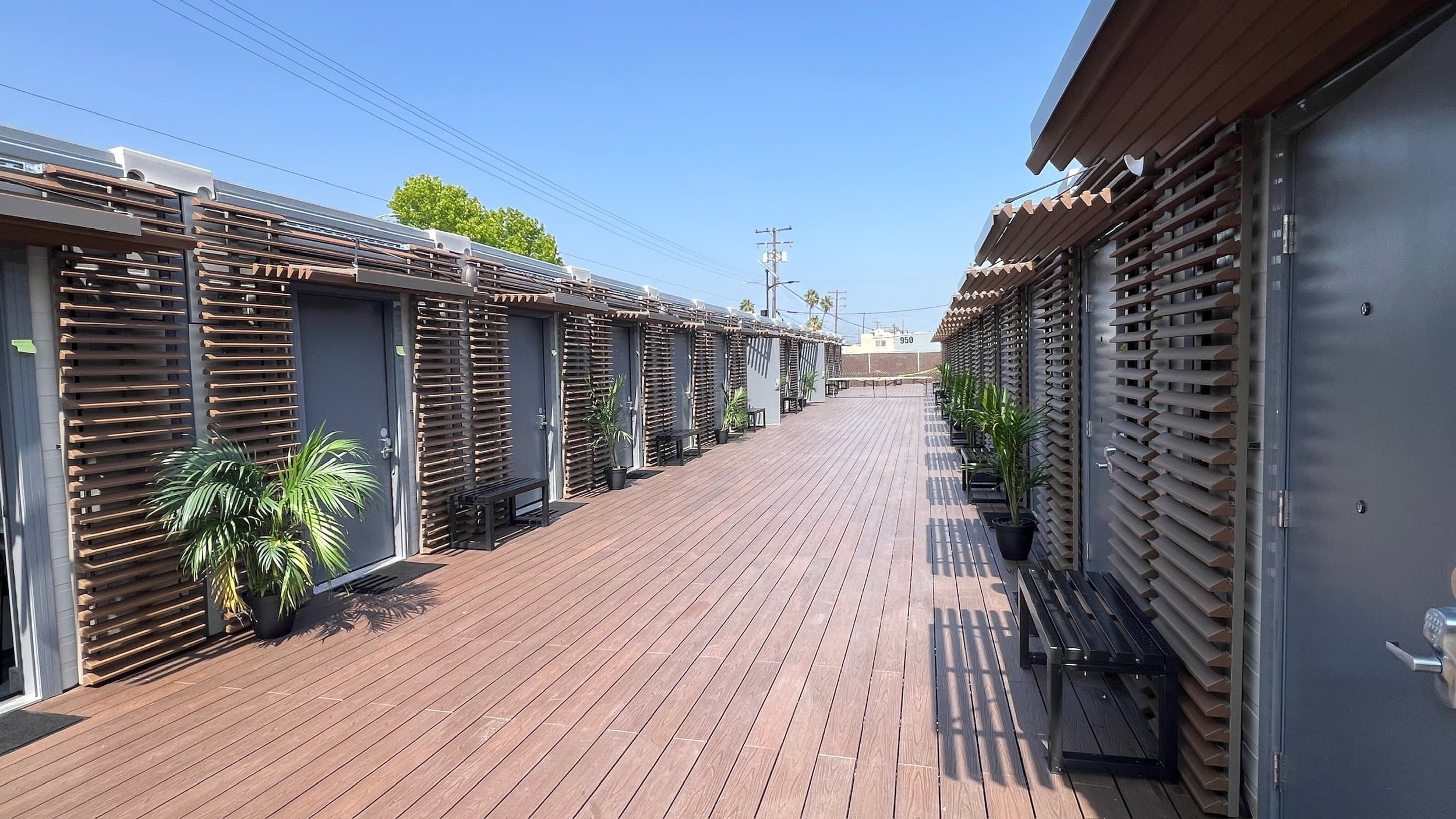 MexyTech Suprotect composite decking on a hospitality walkway