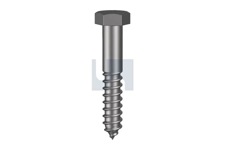 Hot dip galvanised hex head coach screw