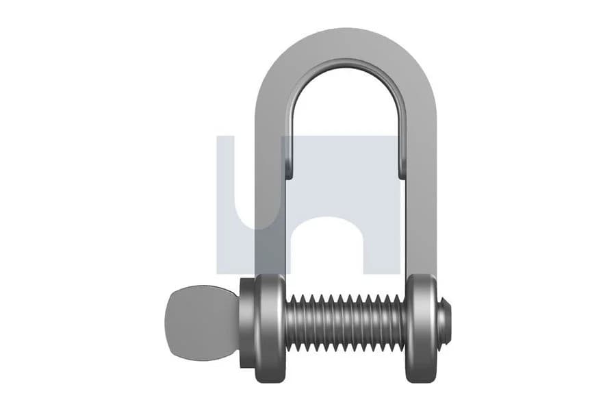 Stainless steel D shackle, general hardware not rated for lifting