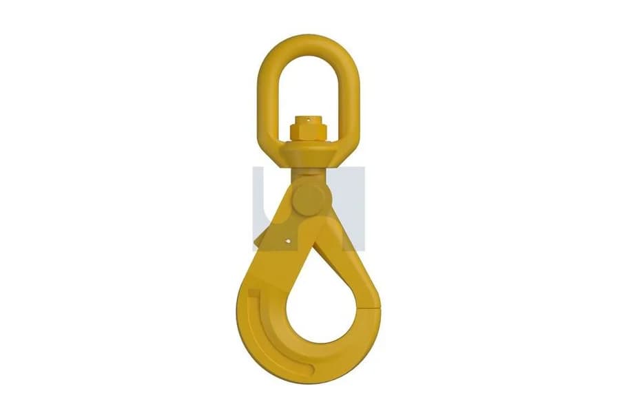 Grade 80 lifting hook with safety latch