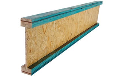 Wesbeam E-Joist LVL I-joist, blue flanges and web
