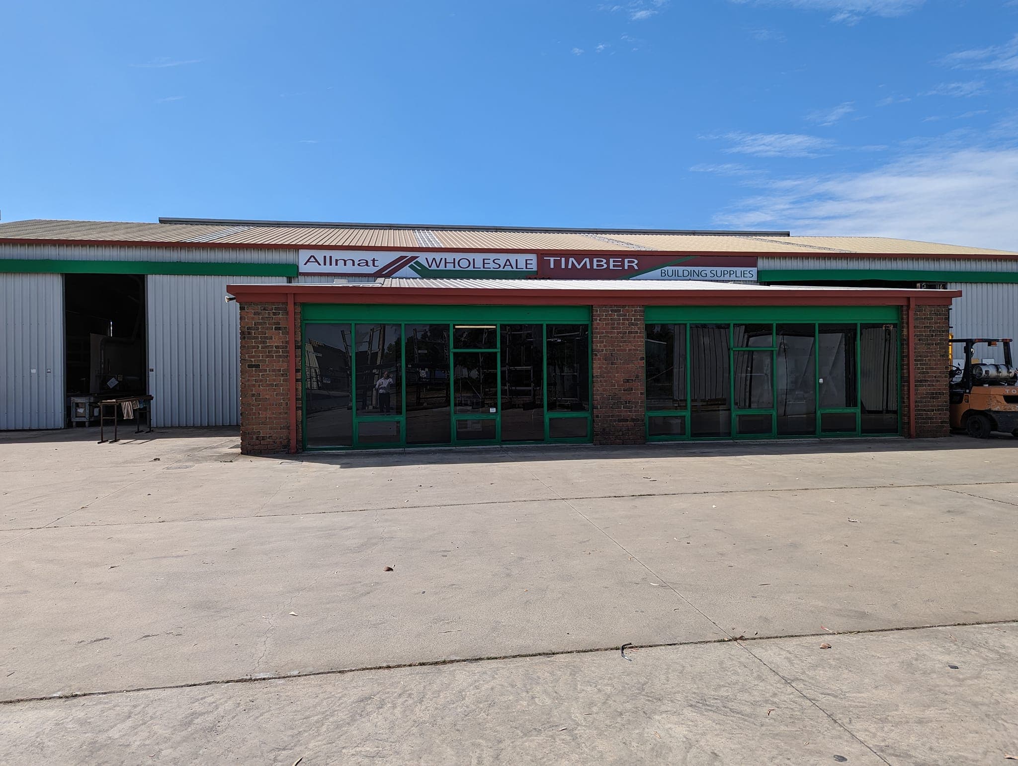 The Allmat Wholesale Timber building in Gillman