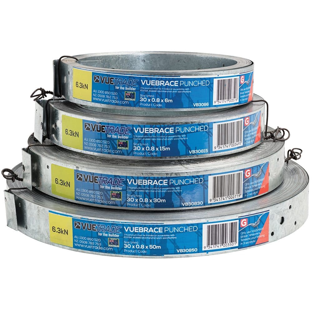 VUEBRACE Punched Builder's Strapping 30mm