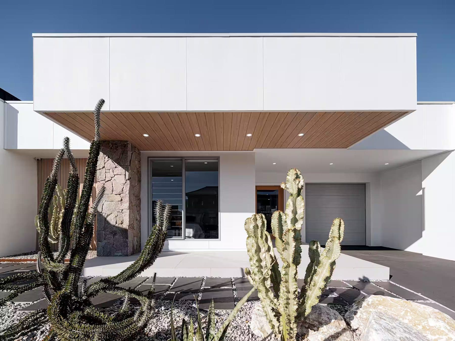 Brushed Concrete Cladding James Hardie fibre cement 1